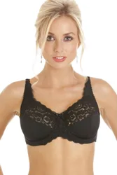 Lace Non Padded Underwired Bra - Black - Size: 36D