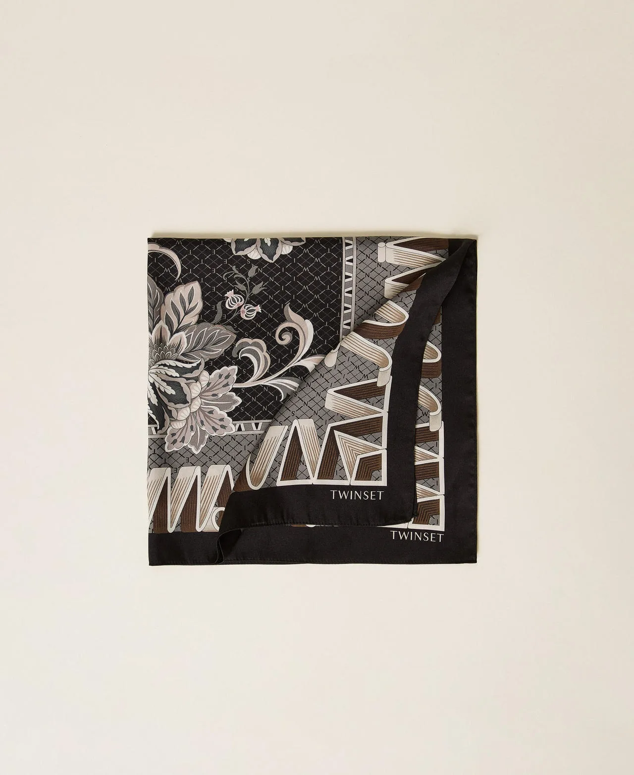 Foulard en satin avec imprimé - TWINSET - FashionsVida