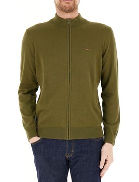 Cardigan con zip VERDE OLIVA L