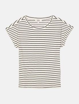 Regular-Fit Streifenshirt Weiß S