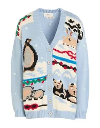 Strickjacke Damen Himmelblau M Damen