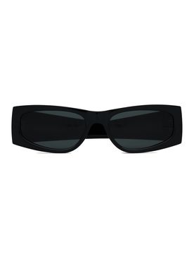 Rectangular Acetate Sunglasses with Thick Frames, Nylon Lenses & Wide Temples