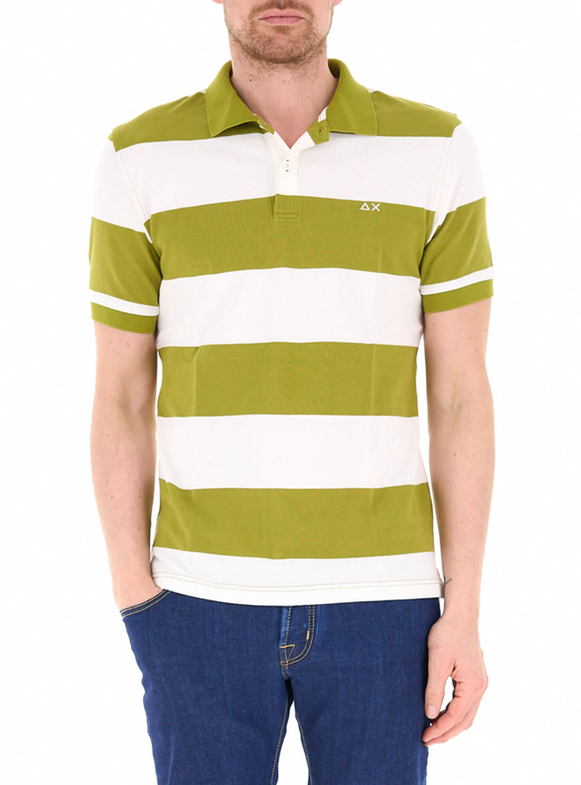 Polo maniche corte VERDE OLIVA XXL - Sun68 - FashionsVida