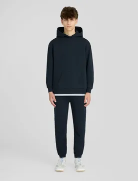Kids Heavy Weight Relaxed Joggers Dark Navy - Lyle & Scott - FashionsVida