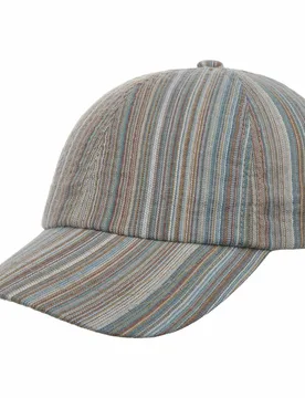 Temberton Stripes Cotton Cap by - blue - Female - Size: One Size - Lipodo - FashionsVida