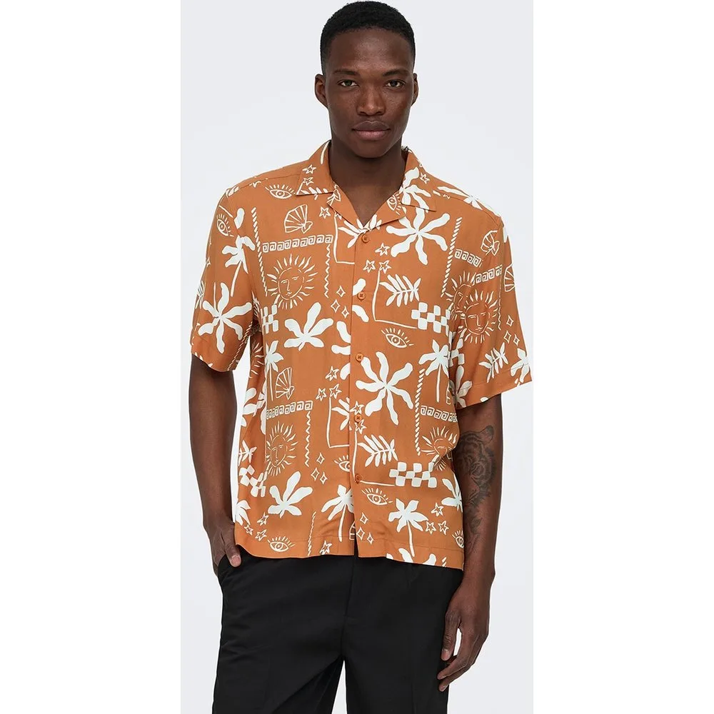 Only & Sons - Camisa de hombre manga corta regular fit - Only & Sons - FashionsVida