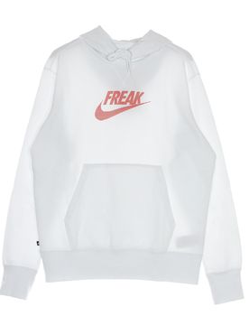 Felpa Leggera Cappuccio Uomo Freak Pullover Hoodie Summit White/magic Ember