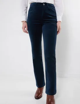 Women's Luxurious Bootcut Moleskin Trousers in Blue Size: 8R - Blue - Size: 8R - Joe browns - FashionsVida