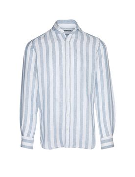 Camisa de lino LANO-W azul claro 44