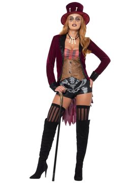 Voodoo-Kostüm für Damen Halloween-Kostüm rot-braun - female