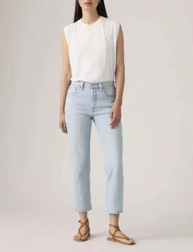 Jeans 501® Cropped Levi's lavaggio bleached - Levis - FashionsVida
