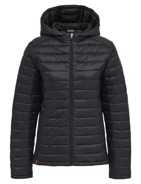 Manteau Red Quilted Black S