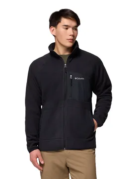 Fast Trek Overlay Full Zip Herren Rollkragenpullover, schwarz S