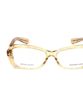 BV-170-0O3 Pair Of Glasses in Amber - Amber - Size: One Size - Bottega Veneta - FashionsVida