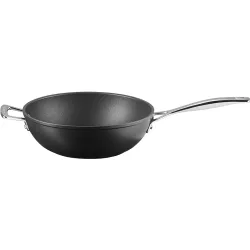 Sartén wok de aluminio antiadherente con asa