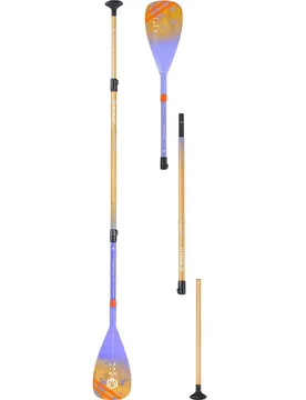 Pagaie De Paddle Phase Bamboo Carbon 3 Sections Yellow / Purple 185-225 cm unisex