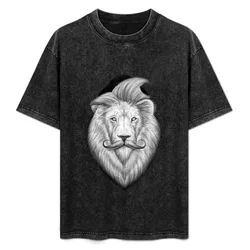 Bearded lion T-Shirt Daily Work Short Sleeve Top