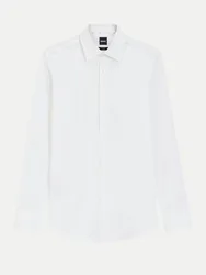 Black Slim-Fit Hemd Hank Weiß 41
