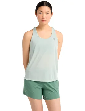 Athletics Sleeveless T-shirt Clay Ash Heather XL Women - New Balance - FashionsVida