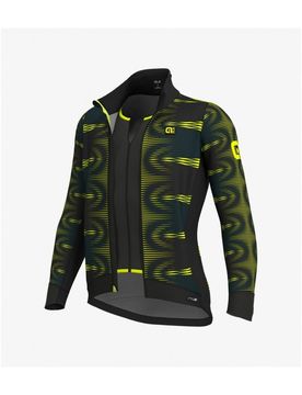Giacca invernale e antipioggia ciclismo Coil Combi DWR Stretch nero fluo