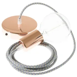 Cables Suspension Luminaire Rd65 Lozenge 1 M Diy Steward Blue / Copper One Size