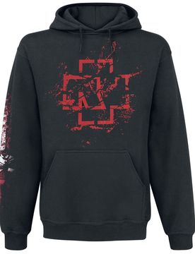 Kapuzenpullover - Mein Herz Brennt - Spraylogo - M bis XXL - für Männer - Größe L - schwarz - Lizenziertes Merchandise! - Männer - male