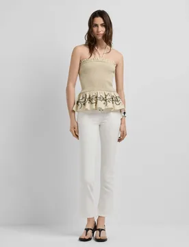 W11 - top de mujer halter con lino - Pepe Jeans - FashionsVida