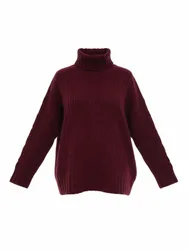 Maglie donna d.exterior - multitrecce dolcevita - rosso