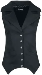 Gothic Weste - Dark Romance - S bis XXL - für Damen - Größe L - schwarz - Frauen - female