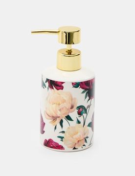 Dispenser per sapone con motivo floreale - multicolor