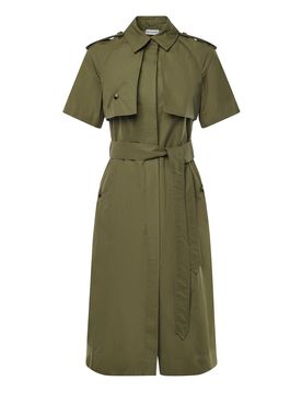 Vestito trench in popeline di cotone
