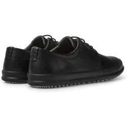 Zapatillas de piel de hombre chasis lisas con cordones