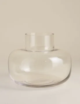 M&S Medium Squat Vase Clear - M&S - FashionsVida