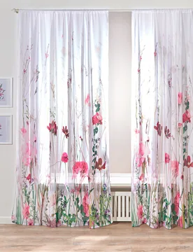 Gardine "Blumenwiese" 140 x 230 cm - Eldo - FashionsVida