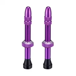 Coppia valvole tubeless strada e MTB Star Valvez 50 mm viola