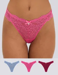 Pack Pure Cotton Thongs Multi female