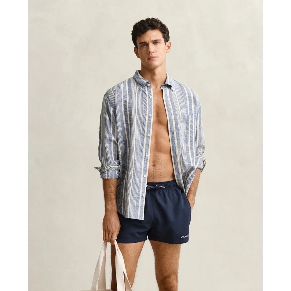 Bañador bermudas de hombre con logo lateral - Gant - FashionsVida