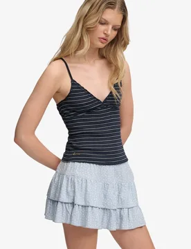 Superdry Damen Athletic Essentials V-neck Waffel-camisole Navy - Größe: 42 - 29.99 - FashionsVida