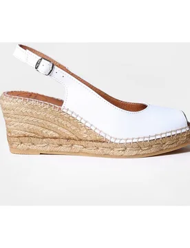 Alpargatas de cuña de mujer de piel con hebilla - Toni Pons - FashionsVida