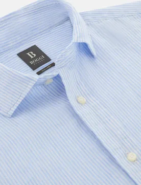 Camisa de lino regular fit - Boggi Milano - FashionsVida