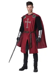 Ritter-Kostüm für Herren schwarz-rot - male