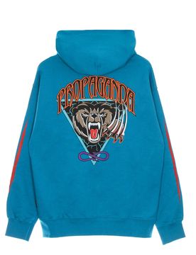Felpa Leggera Cappuccio Uomo Grizzly Hoodie Turquoise