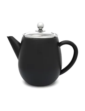 Tetera Duet Eva 1,1L doble pared Negro/Cristal negro - Bredemeijer - FashionsVida