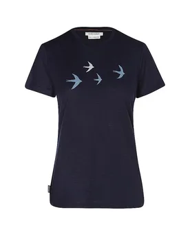 Camiseta funcional de mujer 150 Tech Lite Bird azul oscuro L - Icebreaker - FashionsVida