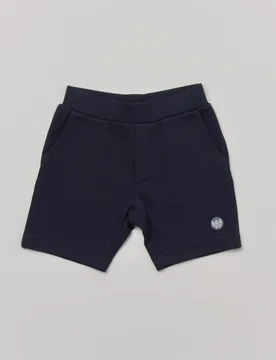 Bermuda blu in felpa con logo bollo 12-36 mesi - Emporio armani - FashionsVida