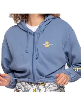Sweat-shirt à Zip Hood Peace Strip Navy Wash S - Santa Cruz - FashionsVida