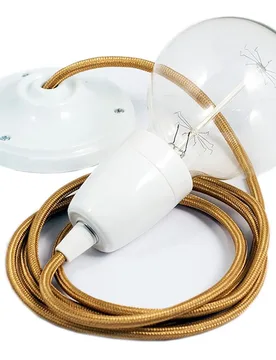 Cables Suspension Luminaire Rm05 2 M Gold / White One Size - Creative - FashionsVida