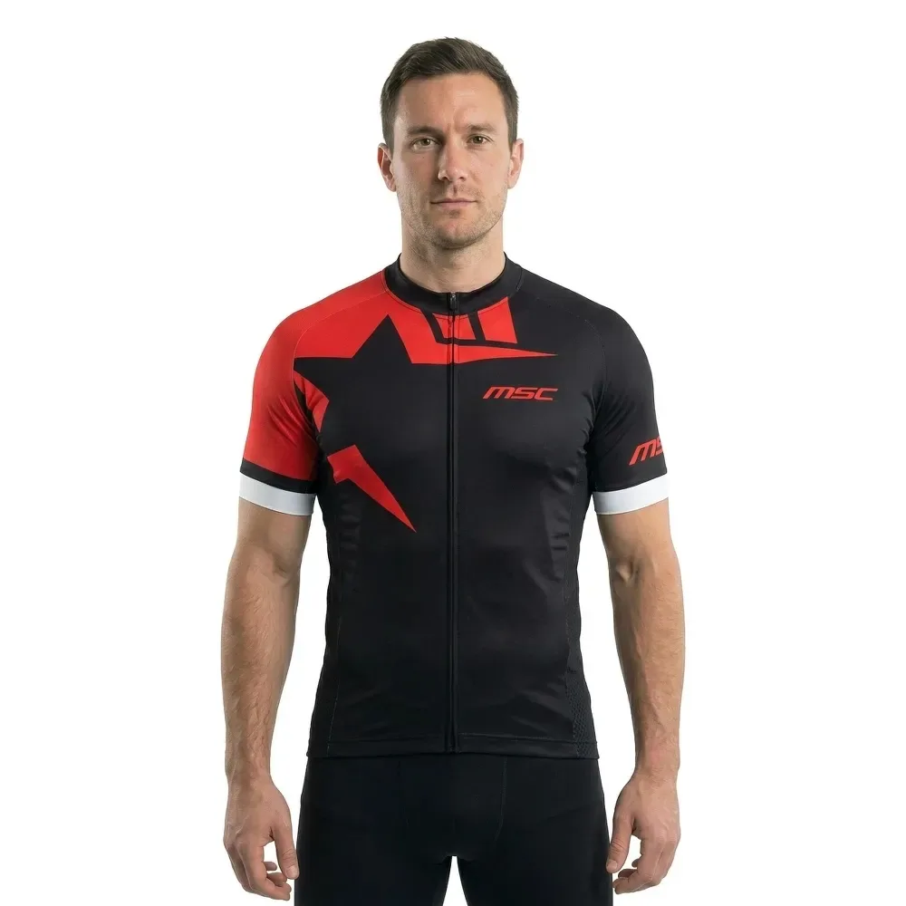 Maglia A Maniche Corte X Race Red / Black - MSC - FashionsVida