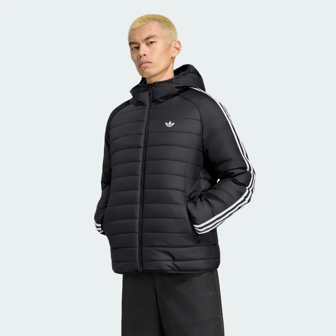 GIACCA IMBOTTITA 3 STRISCE S Black - Adidas - FashionsVida