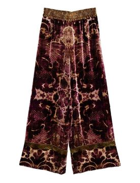 Pantaloni a gamba larga in velluto